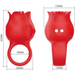 vibrateur de doigt en forme de jae rose 10 vibrations rouge