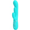 shania triple rabbit vibrateur multifonction 3 en 1 bleu