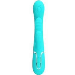 shania triple rabbit vibrateur multifonction 3 en 1 bleu