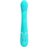 shania triple rabbit vibrateur multifonction 3 en 1 bleu