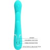 shania triple rabbit vibrateur multifonction 3 en 1 bleu