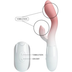 vibrateur point g lumineux + stimulateur de clitoris 30 vibrations rose