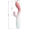 vibrateur point g lumineux + stimulateur de clitoris 30 vibrations rose