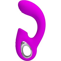 sibel vibrateur point g + stimulateur clitoris sibel 10 vibrations violet