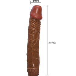 vibrateur réaliste bob 22,5 cm mulâtre
