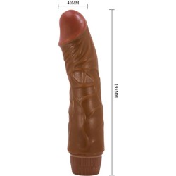 vibrateur realiste jeff 19,5 cm mulatto