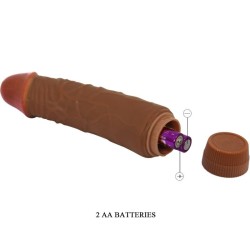 vibrateur realiste jeff 19,5 cm mulatto