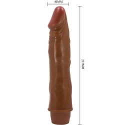 vibrateur réaliste nain 21 cm mulâtre