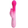 vibrateur lapin multifonction 3 en 1 dejon rose