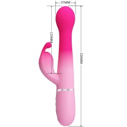 vibrateur lapin multifonction 3 en 1 dejon rose