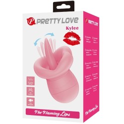 stimulateur de clitoris kylee tongue 10 vibrations rose nude