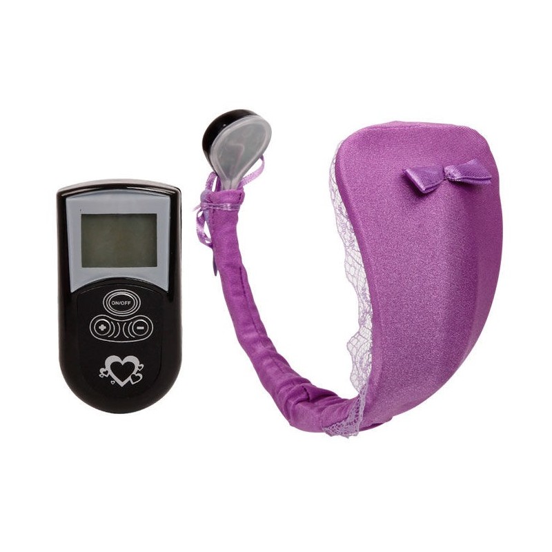 string avec vibrateur avec télécommande lilas