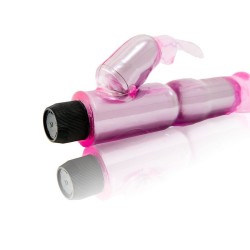vibrateur avec stimulateur rose réglable