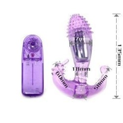 stimulateur vaginal et anal lilas avec vibration