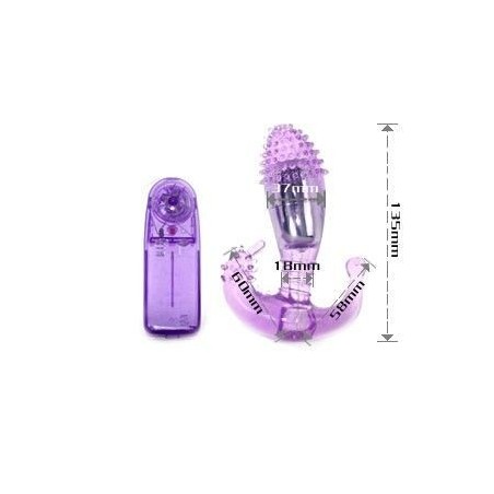stimulateur vaginal et anal lilas avec vibration