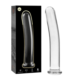 modèle 8 gode en verre borosilicate clair 14.5 cm -o- 2 cm