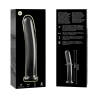 modèle 8 gode en verre borosilicate clair 14.5 cm -o- 2 cm