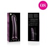 modèle 8 gode en verre borosilicate rose 14.5 cm -o- 2 cm