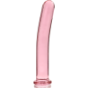 modèle 8 gode en verre borosilicate rose 14.5 cm -o- 2 cm
