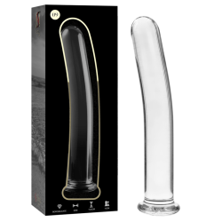 modèle 9 gode en verre borosilicate clair 15.5 cm -o- 2.5 cm