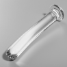 modèle 9 gode en verre borosilicate clair 15.5 cm -o- 2.5 cm