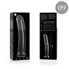 modèle 9 gode en verre borosilicate clair 15.5 cm -o- 2.5 cm