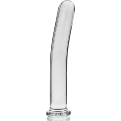 modèle 9 gode en verre borosilicate clair 15.5 cm -o- 2.5 cm