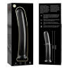 modèle 9 gode en verre borosilicate clair 15.5 cm -o- 2.5 cm