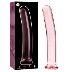 modèle 9 gode en verre borosilicate rose 15.5 cm -o- 2.5 cm
