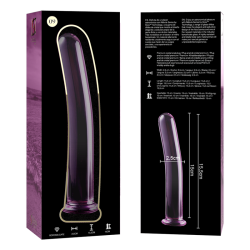 modèle 9 gode en verre borosilicate rose 15.5 cm -o- 2.5 cm