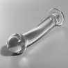 modèle 11 gode en verre borosilicate clair 16 cm -o- 3 cm