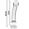modèle 11 gode en verre borosilicate clair 16 cm -o- 3 cm