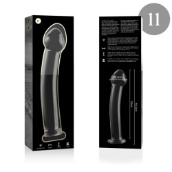 modèle 11 gode en verre borosilicate clair 16 cm -o- 3 cm