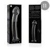 modèle 11 gode en verre borosilicate clair 16 cm -o- 3 cm
