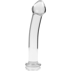 modèle 11 gode en verre borosilicate clair 16 cm -o- 3 cm