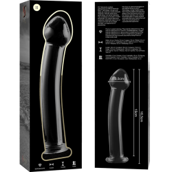 modèle 11 gode en verre borosilicate clair 16 cm -o- 3 cm