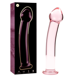 modèle 11 gode en verre borosilicate rose 16 cm -o- 3 cm