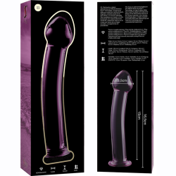 modèle 11 gode en verre borosilicate rose 16 cm -o- 3 cm