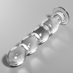 modèle 10 gode en verre borosilicate clair 16.5 cm -o- 3.5 cm