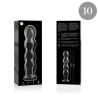 modèle 10 gode en verre borosilicate clair 16.5 cm -o- 3.5 cm