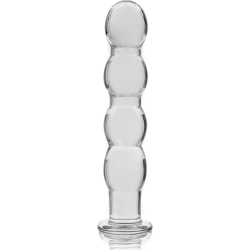 modèle 10 gode en verre borosilicate clair 16.5 cm -o- 3.5 cm