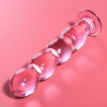 modèle 10 gode en verre borosilicate rose 16.5 cm -o- 3.5 cm