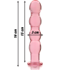 modèle 10 gode en verre borosilicate rose 16.5 cm -o- 3.5 cm