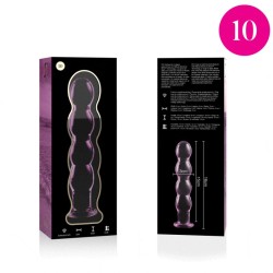 modèle 10 gode en verre borosilicate rose 16.5 cm -o- 3.5 cm