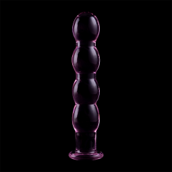 modèle 10 gode en verre borosilicate rose 16.5 cm -o- 3.5 cm