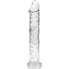 modèle 12 gode en verre borosilicate clair 17 cm -o- 3.5 cm
