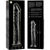 modèle 12 gode en verre borosilicate clair 17 cm -o- 3.5 cm
