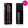 modèle 12 gode en verre borosilicate rose 17 cm -o- 3.5 cm