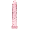 modèle 12 gode en verre borosilicate rose 17 cm -o- 3.5 cm