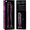 modèle 12 gode en verre borosilicate rose 17 cm -o- 3.5 cm